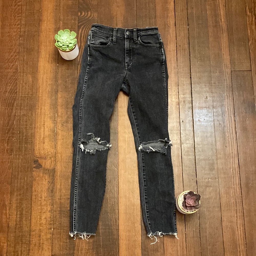 Madewell Black Ripped Jeans